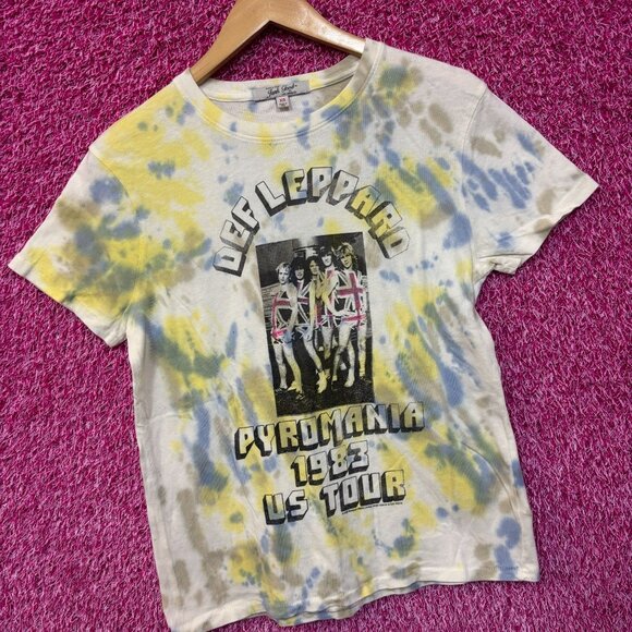 Def Leppard Pyromania 1983 US Tour Heavy Metal Tie Dye XS - Picture 3 of 4